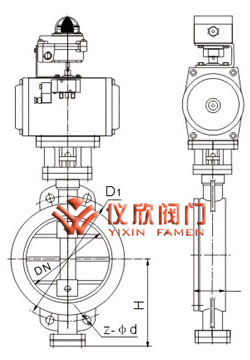 氣動(dòng)硬密封對(duì)夾蝶閥