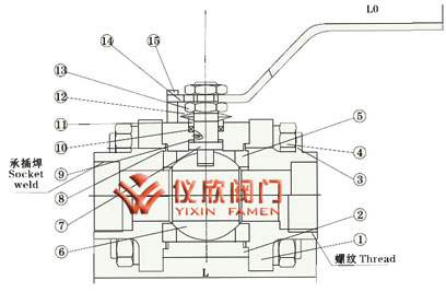 鍛鋼球閥,結(jié)構(gòu)圖